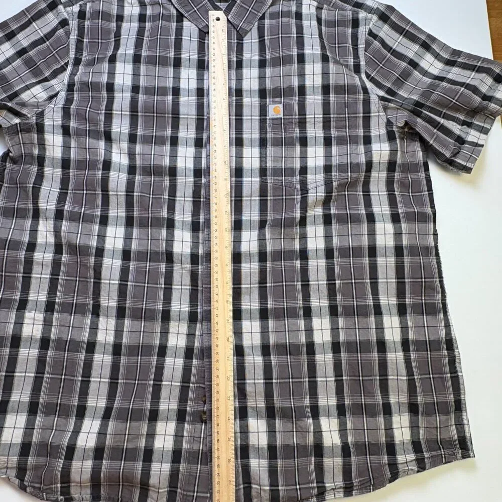 Carhartt Rugged Flex Plaid Work Shirt Relaxed Fit Men's XL - Picture 7 of 8